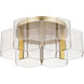 Kenzo LED 20.5 inch Polished Anodized Bronze Flush Mount Ceiling Light