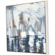 Out of the Mist Blue and Orange and White Framed Art