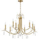 Rollins 9 Light 40 inch Antique Gold Chandelier Ceiling Light