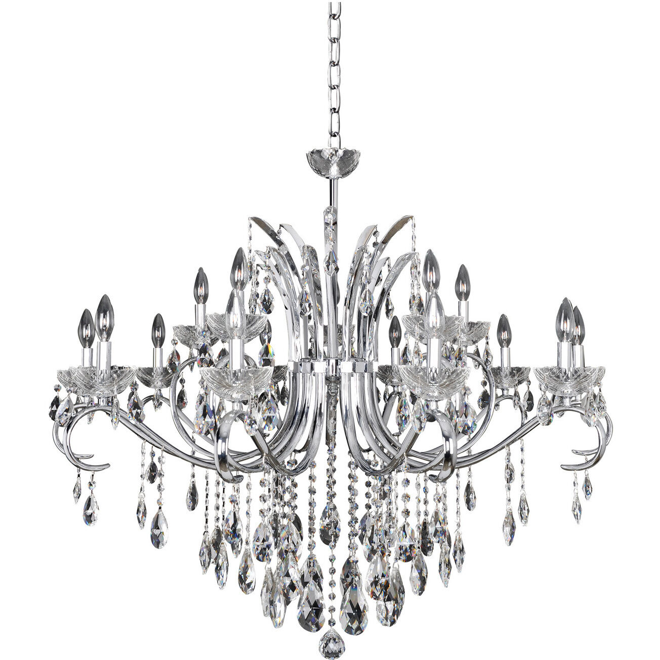 Catalani 15 Light 42 inch Chrome Chandelier Ceiling Light