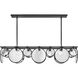 Nala LED 49.75 inch Black Chandelier Ceiling Light, Linear & Oval