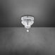 Signature Sterling LED 5.1 inch Polished Chrome Semi-Flush Mount Ceiling Light, Schonbek Signature