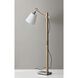 Walden 61 inch 100 watt Natural Rubber Wood Floor Lamp Portable Light