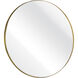 Beni 36 X 36 inch Brass Wall Mirror