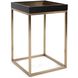 Vassio 27.5 X 18 inch Black/Gold Side Table