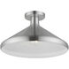 Geneva 1 Light 15 inch Brushed Aluminum Semi-Flush Mount Ceiling Light