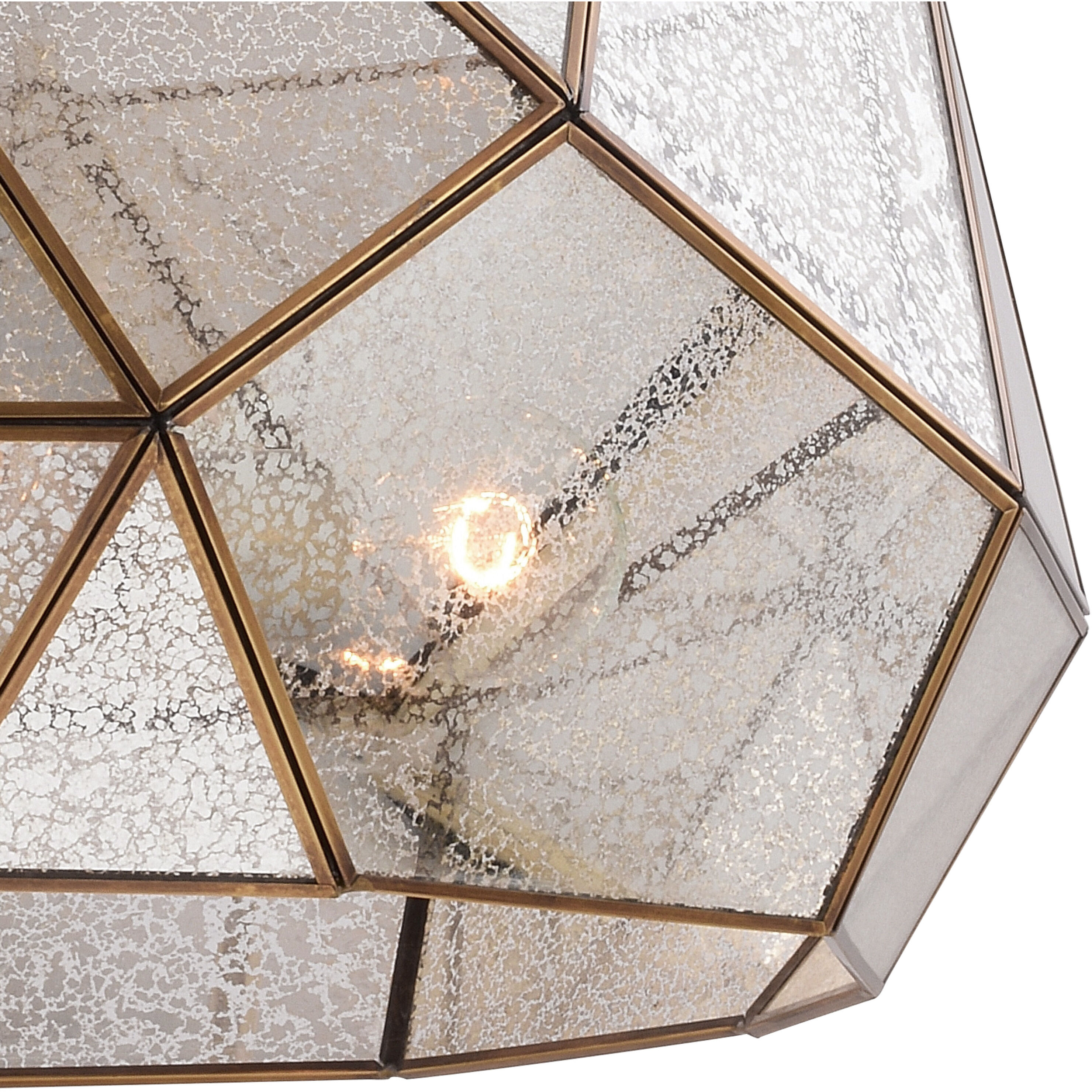 Euclid LED 20 inch Aged Brass Pendant Ceiling Light