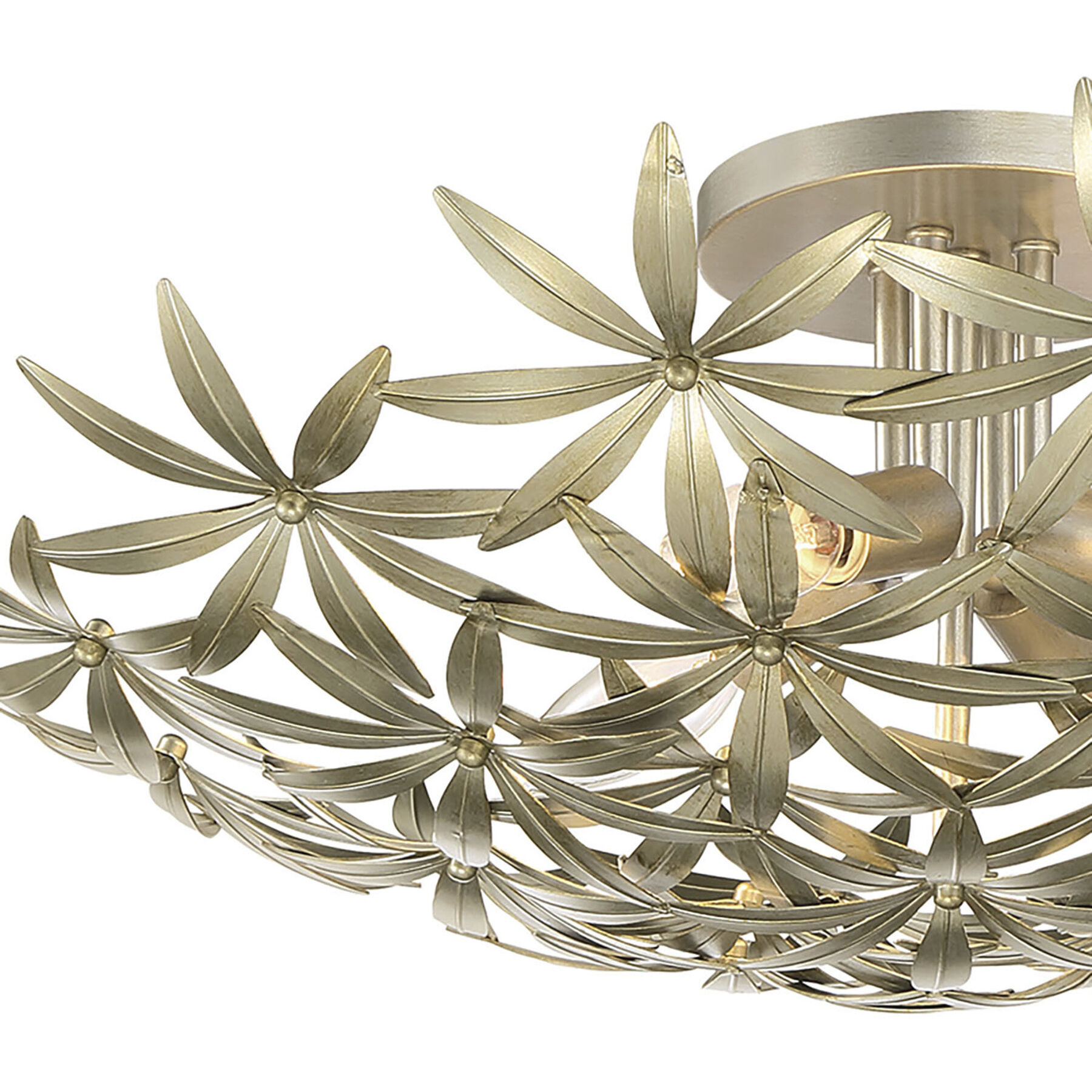 Flower Child 4 Light 22 inch Ambry Gold Flush Mount Ceiling Light