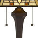Tiffany 26 inch 60 watt Matt Black Table Lamp Portable Light