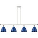 Ballston Plymouth Dome LED 48 inch White and Polished Chrome Island Light Ceiling Light in Matte Blue