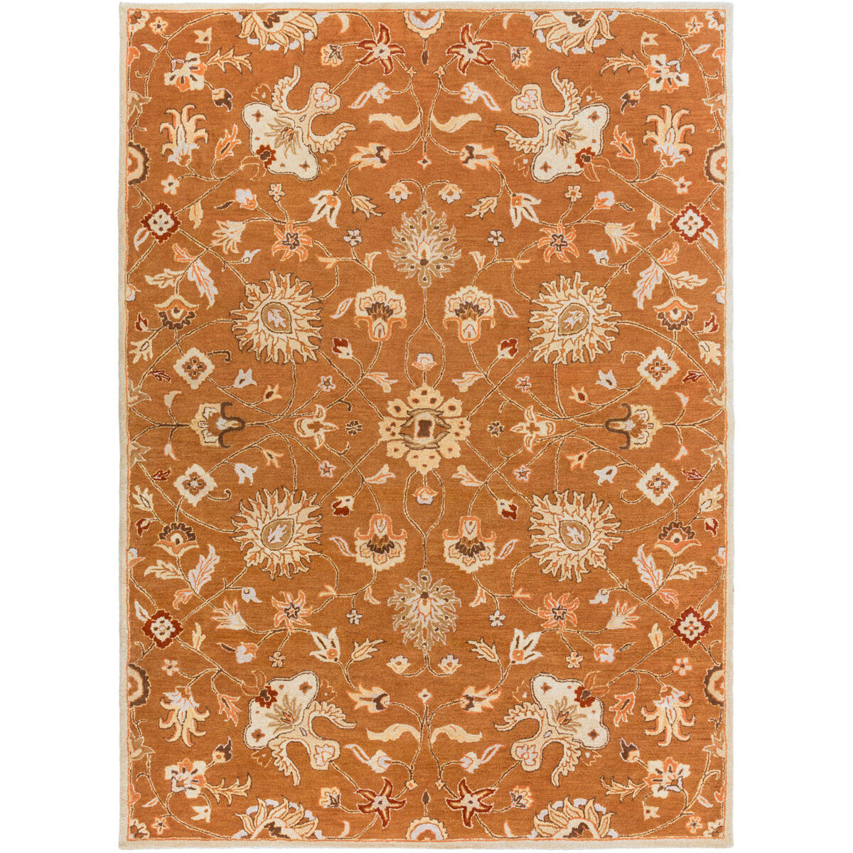 Caesar 180 X 144 inch Camel, Khaki, Burnt Orange, Olive, Dark Brown Rug