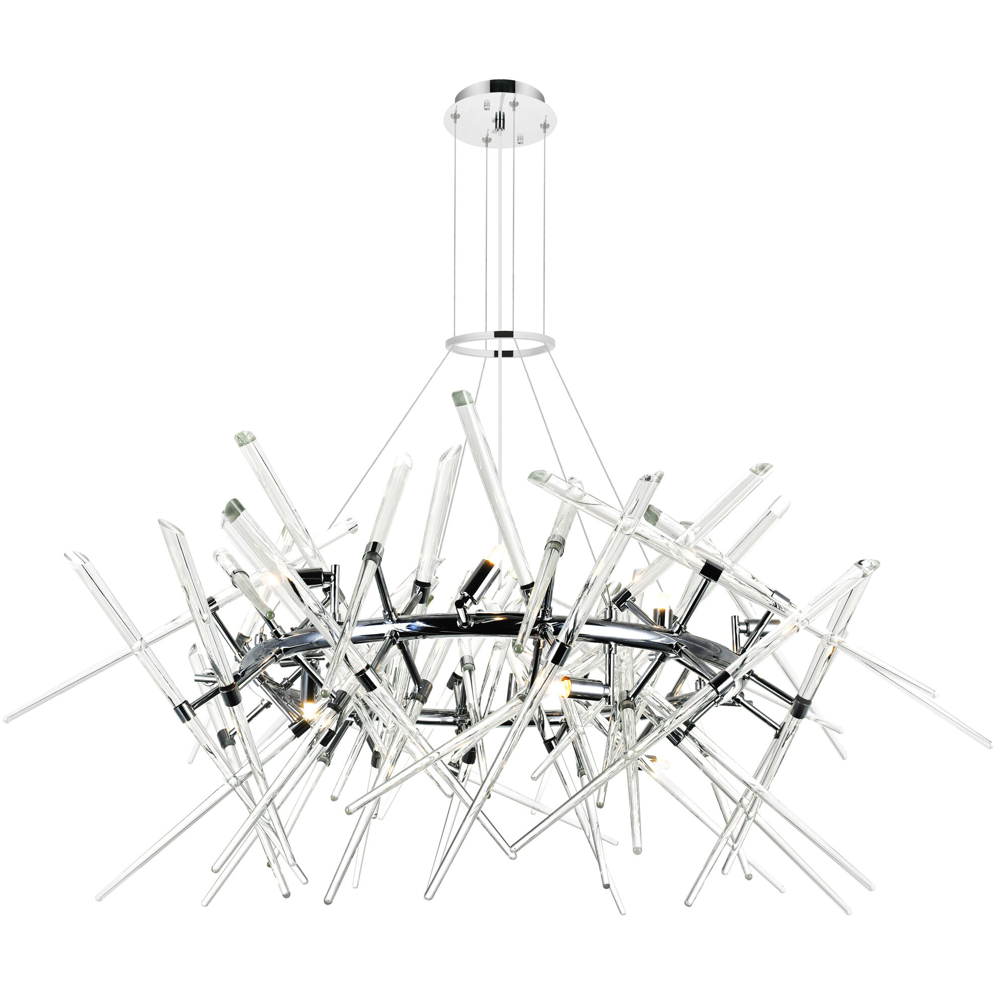 Icicle 12 Light 42 inch Chrome Chandelier Ceiling Light