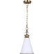 Ollie 1 Light 7.5 inch Matte White and Gold Pendant Ceiling Light