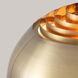 Half Dome 1 Light 18 inch Weathered Brass Pendant Swag Kit Ceiling Light