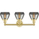 Fulton 3 Light 24.5 inch Satin Gold Bath Vanity Light Wall Light in Plated Smoke