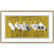 Song of the Crane Yellow and Black and Multi and White Framed Art