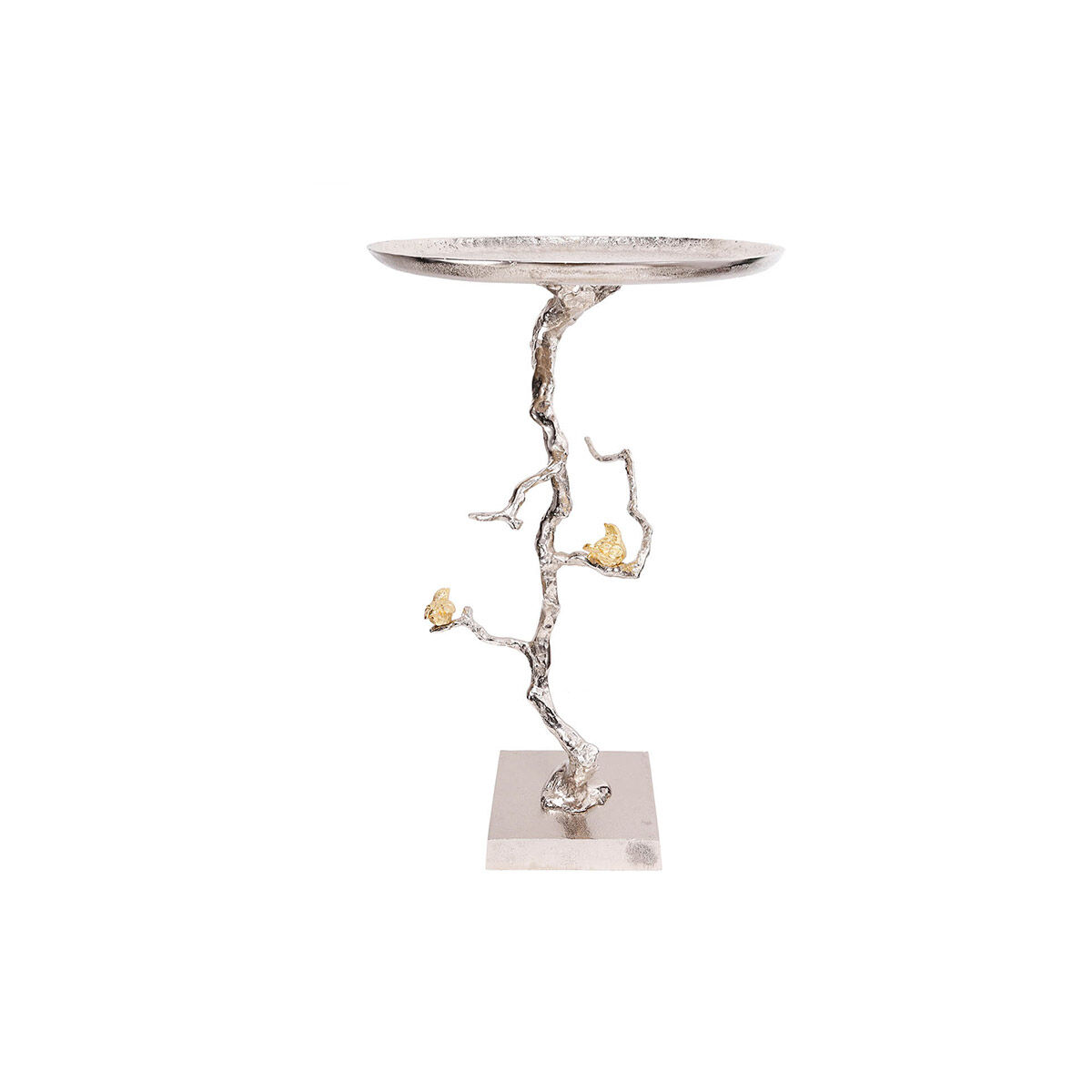 Welling Demilune Table in White/Gold