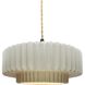 Radiance Collection - Pleated Tier Pendant Ceiling Light in Matte Black, Replaceable Bulb, Beige Twist Cord, Matte White, 14.5W x 5.25H, Form+Finish+Function
