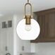 Alora Mood Soji 1 Light 7.88 inch Aged Gold Pendant Ceiling Light in Clear Glass