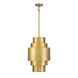 Spyglass Terrace 3 Light 14 inch Soft Brass Pendant Ceiling Light