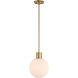 Fenton 1 Light 10 inch Legacy Brass Pendant Ceiling Light