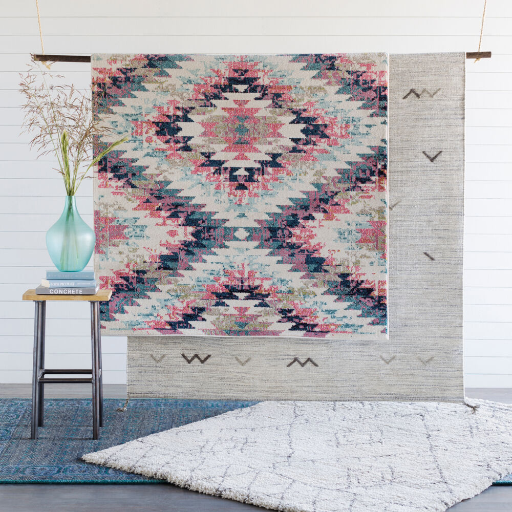 Haven 102 X 66 inch Black/Ink/Dark Blue/Dark Green Rugs, Wool