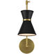 Avignon 1 Light 6 inch Black Wall Sconce Wall Light, Suzanne Duin Collection