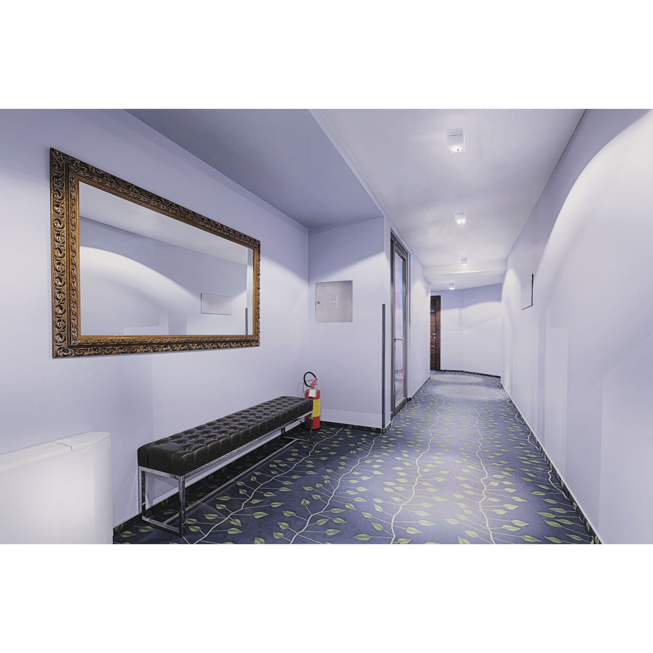 Square LED 4.8 inch White Surface Mount Ceiling Light in 1250, 34° Specular