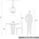 Athena 3 Light 14.5 inch Natural Black Pendant Ceiling Light