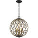 Gilded Glam 4 Light 16 inch Sand Coal/Painted/Pla Pendant Ceiling Light