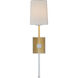 Visual Comfort Julie Neill Lucia 1 Light 6 inch Gild and Crystal Wall Sconce Wall Light, Medium Tail  JN2051G/CG-L - Open Box