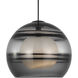 Sean Lavin Sedona LED 12.4 inch Nightshade Black Pendant Ceiling Light in Transparent Smoke Glass, LED included