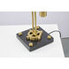 Canada 27.56 inch 5 watt Black & Brass Table Lamp Portable Light