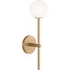 Richard June Sorelle 1 Light 4.5 inch Estate Brass Wall Sconce Wall Light in LED