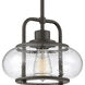 Trilogy 1 Light 10 inch Old Bronze Mini Pendant Ceiling Light