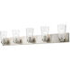 Cityview 5 Light 40 inch Brushed Nickel Vanity Sconce Wall Light, Extra Large