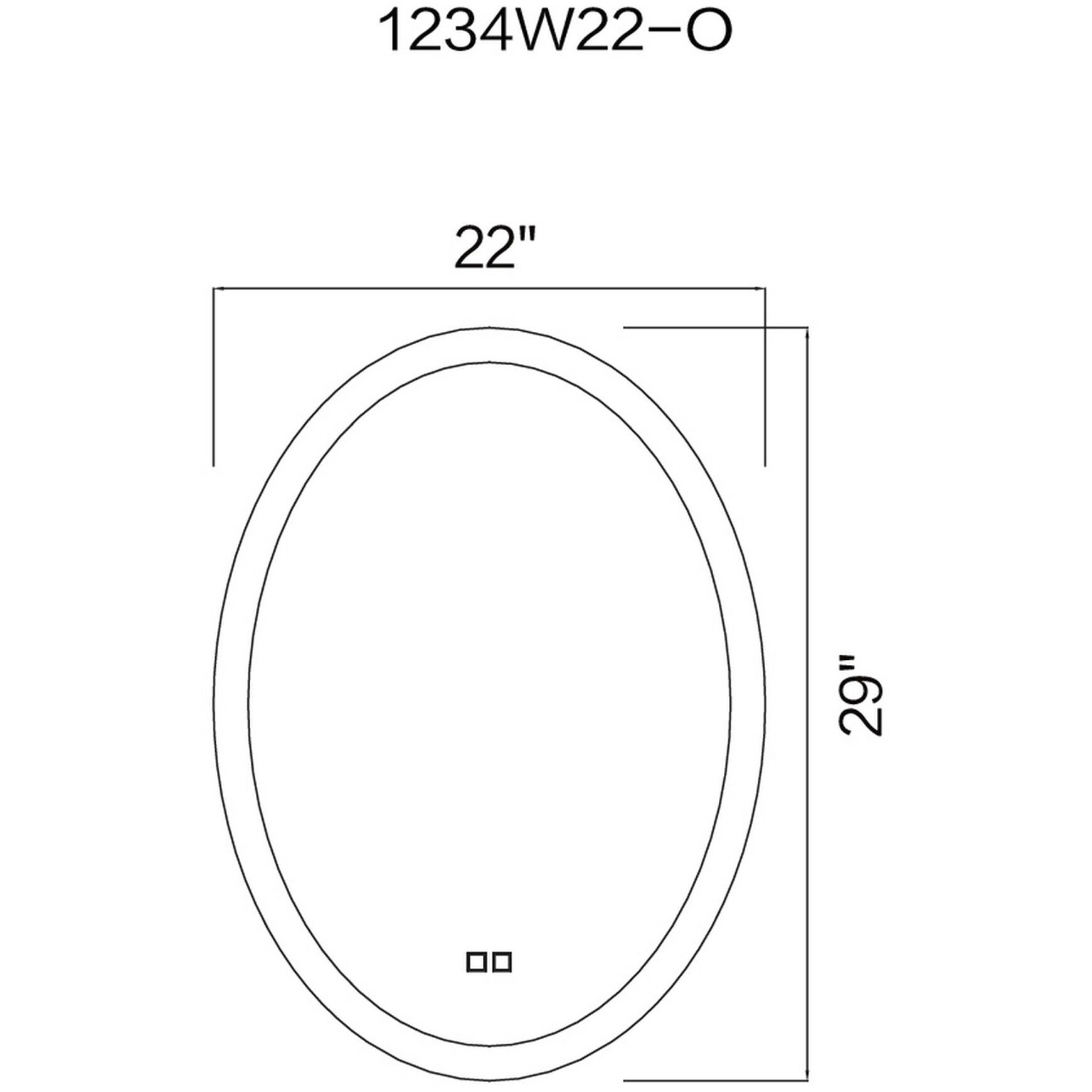 Agostino 29.53 X 21.65 inch Matte White Mirror, Oval