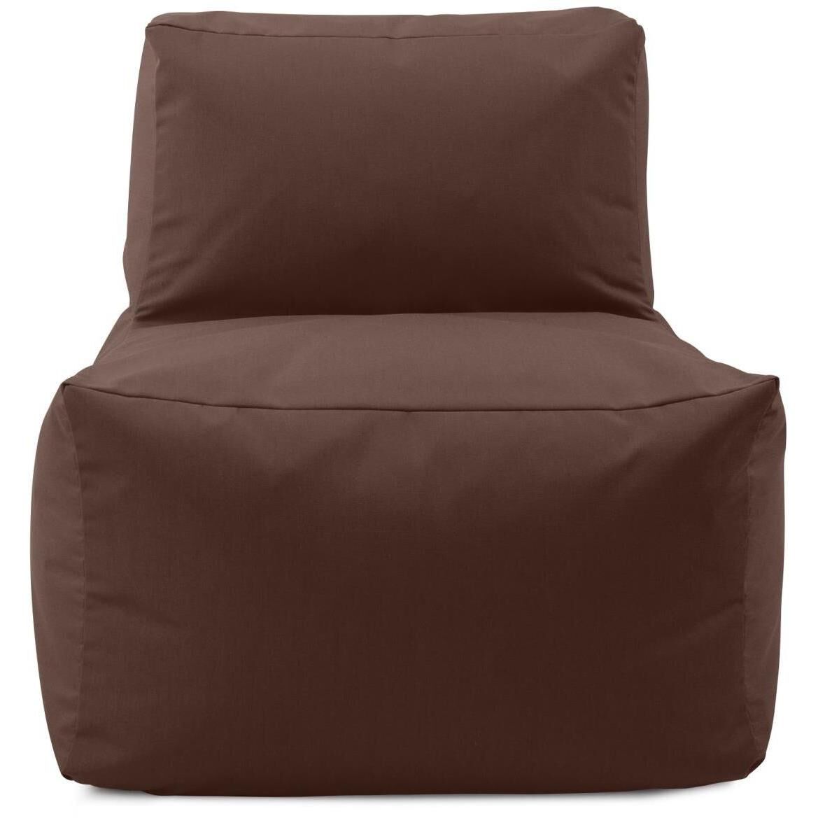 Seascape Chocolate Outdoor Pouf Chair Cover