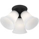 Ridgedale 3 Light 13 inch Black Semi-Flush Mount Ceiling Light
