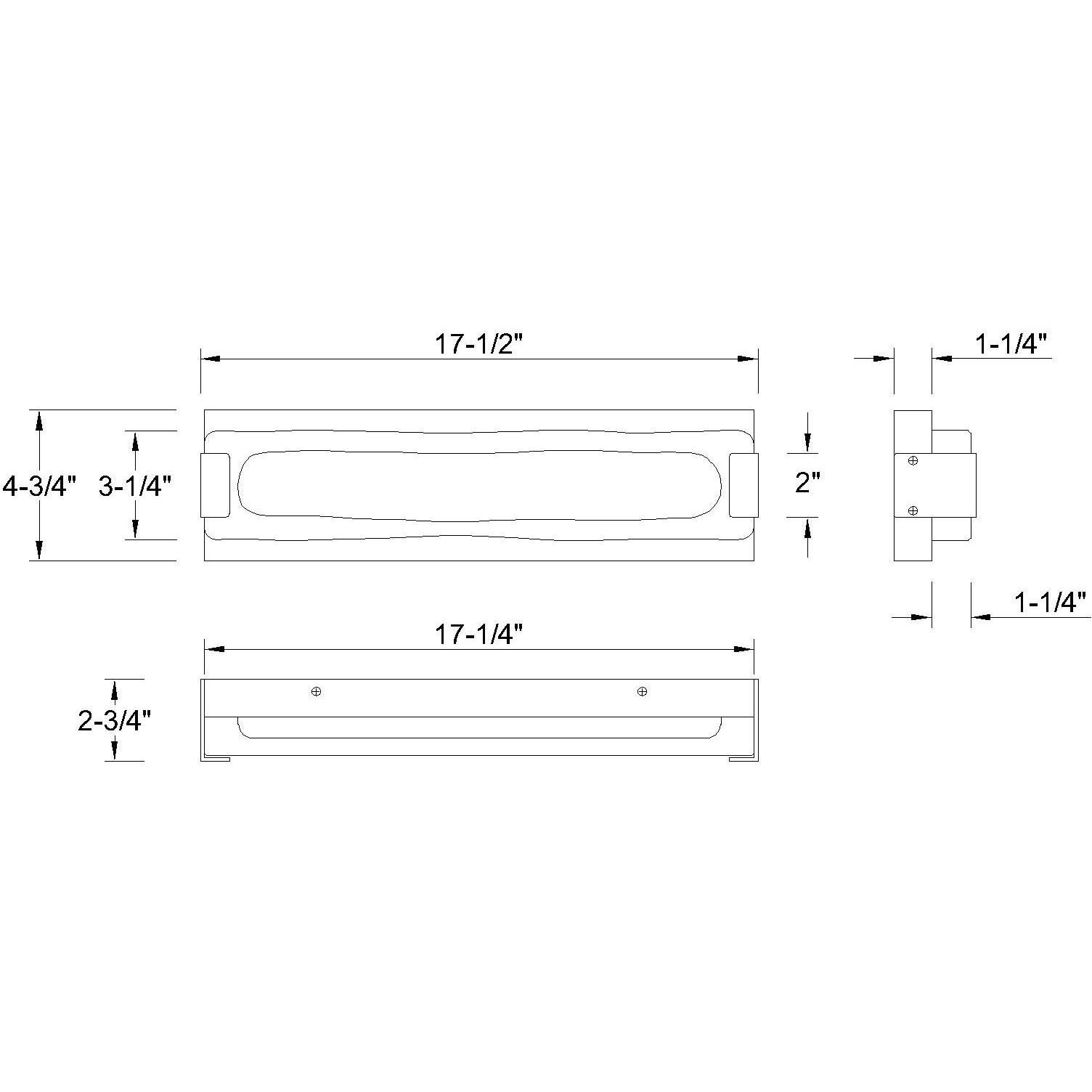 Hiltic LED 17.5 inch Matte Black Outdoor Wall Sconce