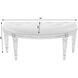 Tamara Upholstered Demilune 45"W Bench in Gray
