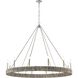 Abaca 12 Light 48 inch Polished Nickel with Gray Chandelier Ceiling Light