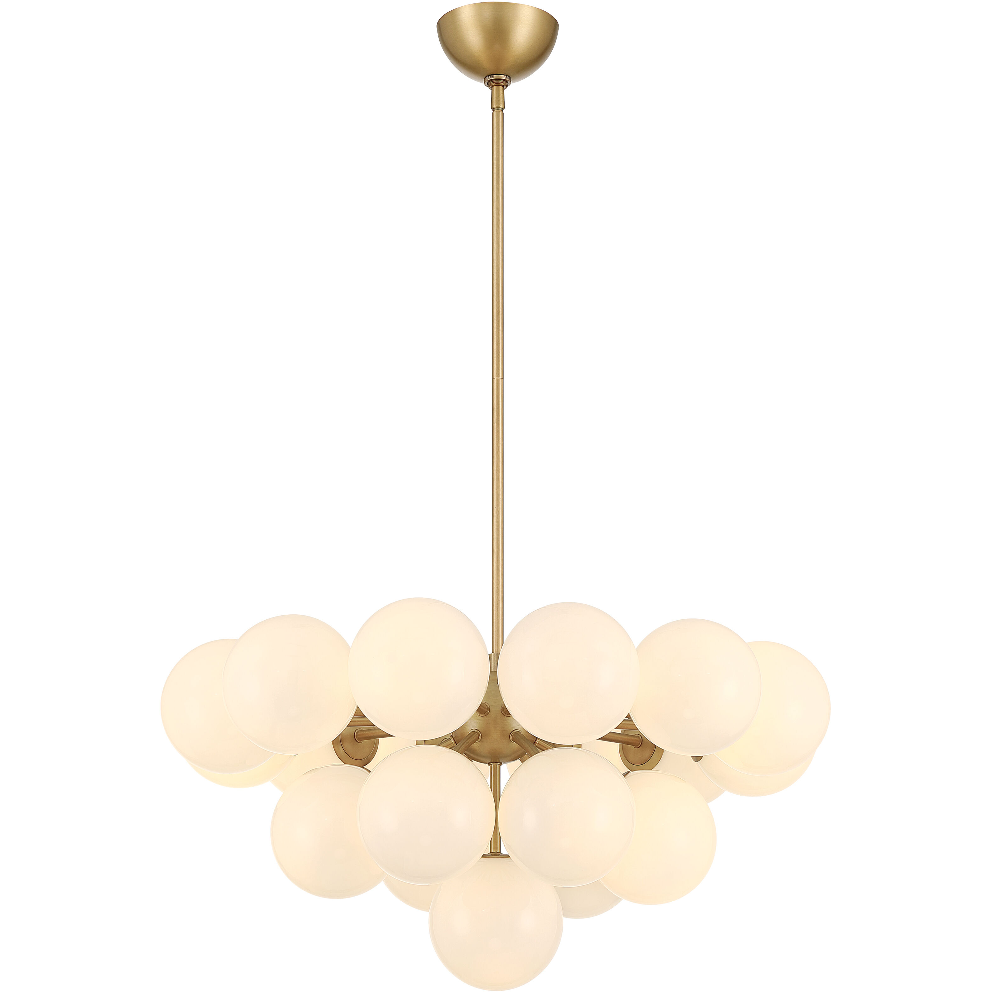 Lunara 19 Light 28 inch Legacy Brass Convertible Chandelier/Semi-Flush Mount Ceiling Light