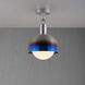 Forked LED 9.84 inch Burnt Steel Flush Mount Ceiling Light