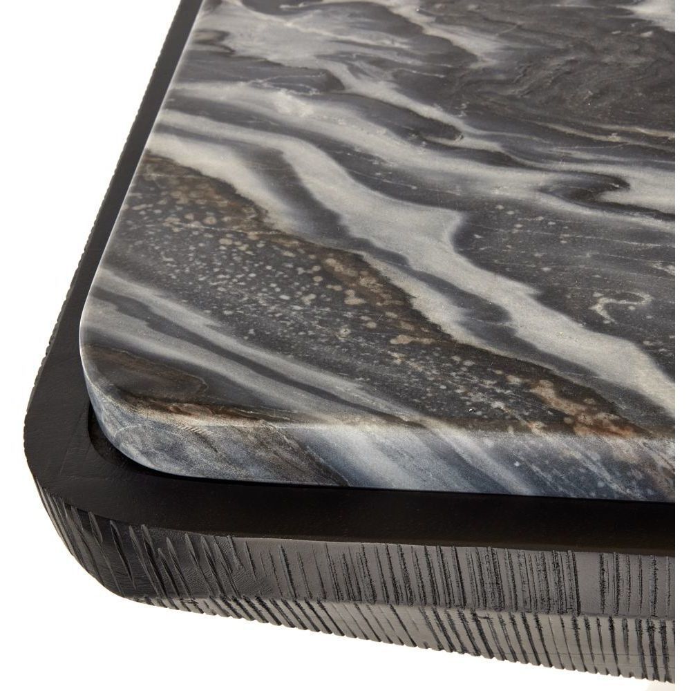 Elio 69.5 X 17.5 inch Galaxy Marble and Ebony Mango Wood Console