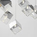 Ice Cube LED 33.5 inch Polished Chrome Multi-Light Pendant Ceiling Light