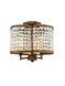 Grammercy 3 Light 12 inch Hand Painted Palacial Bronze Semi-Flush Mount Ceiling Light