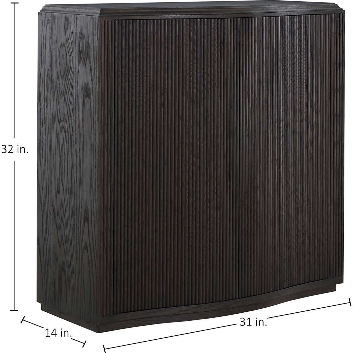 Theodore 31 X 14 inch Dark Stained Oak Short Console