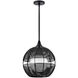 Maddox 1 Light 14 inch Black Outdoor Hanging, Open Air