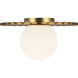 Alora Mood Plume 1 Light 11.88 inch Brushed Gold Flush Mount Ceiling Light